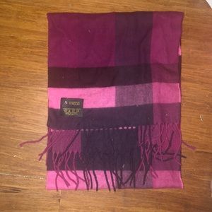 Cashmink by  V. Fraas Pink Plaid Scarf